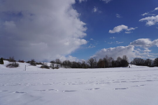 Plains of Abraham in Quebec City in winter