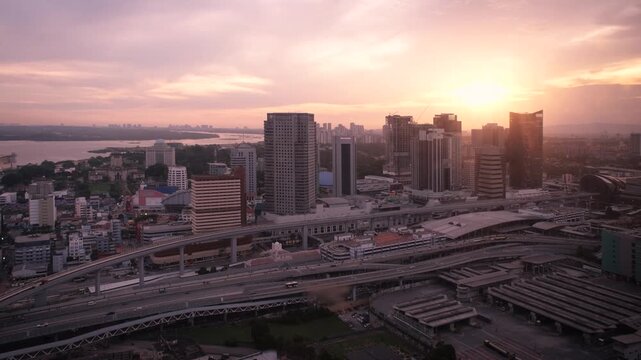 4K video of the daytime Johor Bahru cityscape in Malaysia. Let's explore the beautiful Johor Bahru cityscape.