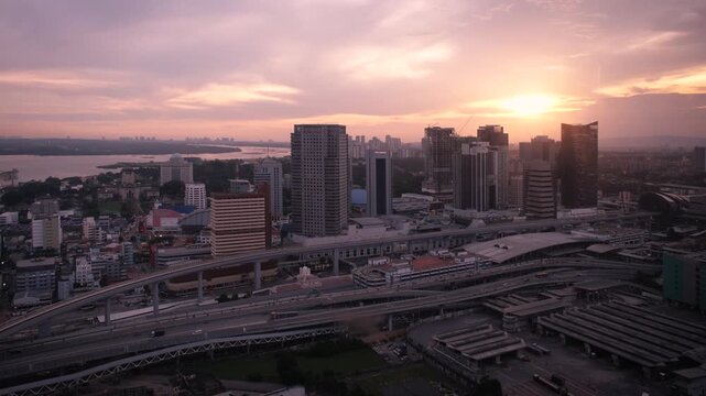 4K video of the daytime Johor Bahru cityscape in Malaysia. Let's explore the beautiful Johor Bahru cityscape.