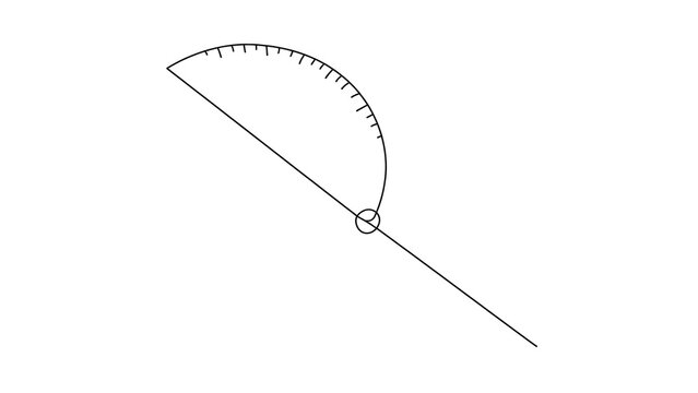 Protractor tool white background.