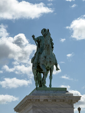 Equestrian Statue of Frederik V at Amalienborg in Copenhagen, Denmark