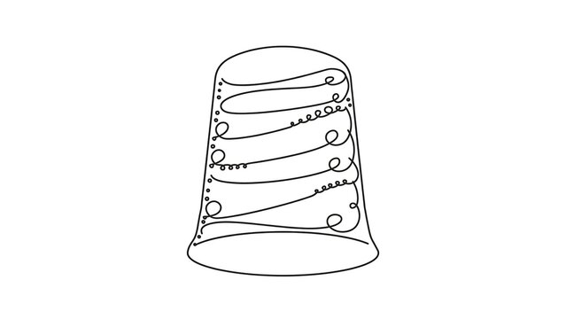 sewing thimble white background.