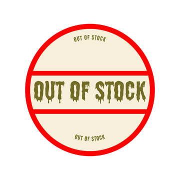 Out of stock vintage style sticker design