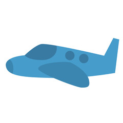 Blue Commercial Airplane Flat Design Vector Illustration © Quiet Earth