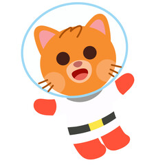Cute Astronaut Cat Character in Space Suit Vector © Quiet Earth