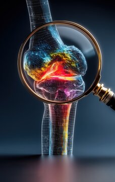 Human kneecap model, arthrophlogosis, knee pain, knee joint problems, worn out joints, knee meniscus, water in the knees, Biological and medical concepts, 3d rendering knee x-ray. High quality