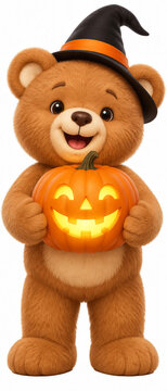 Halloween Halloween teddy with cute pumpkin