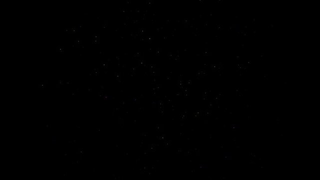 A burst of stars of different colors with a transparent background