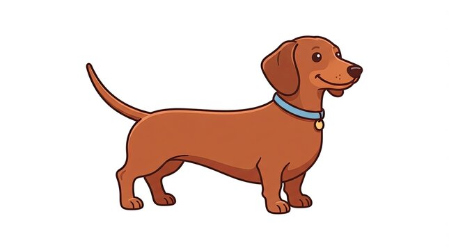 dachshund puppy isolated on white