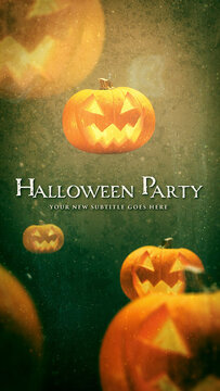 Halloween Party Promo. Vertical Stories Opener for Social Media.