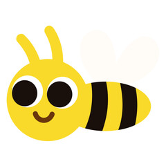 Adorable Smiling Bumble Bee Cartoon Character Vector © Quiet Earth