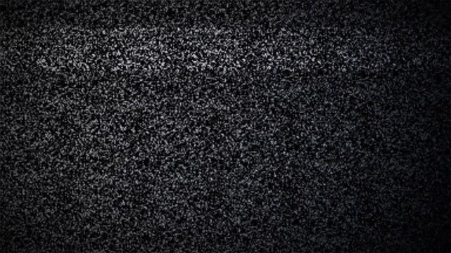 No signal analog tv screen broadcast flickering with static noise and vintage glitch interference. 4K Video