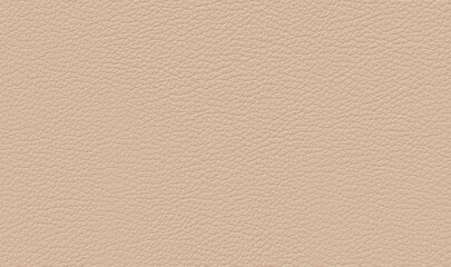 Fototapeta na wymiar Beige leather texture background, light brown faux leather surface, neutral skin upholstery material, 3D render 