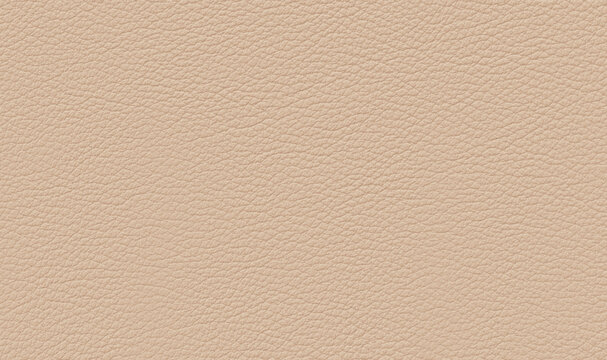 Beige leather texture background, light brown faux leather surface, neutral skin upholstery material, 3D render 