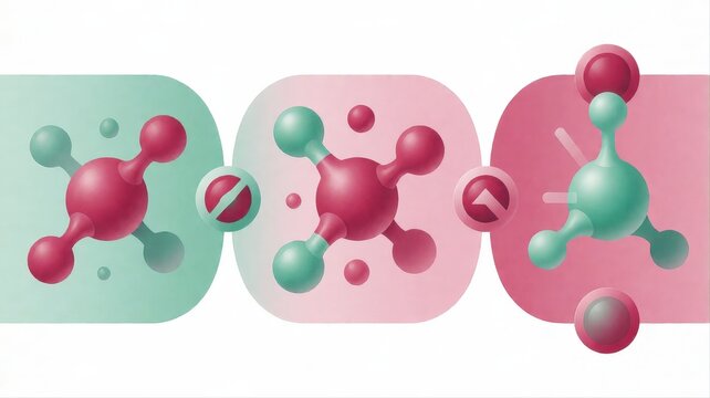Chemical Molecule Model Illustration Showing Molecular Structure and Bonds