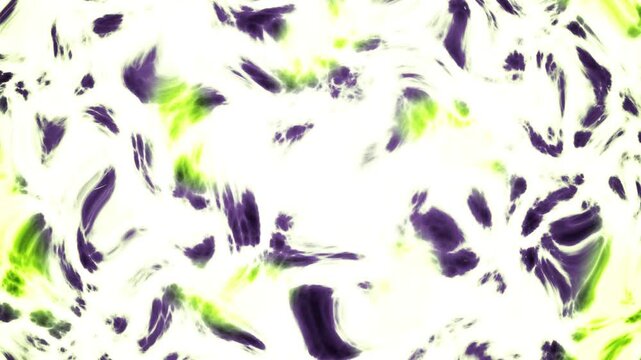 Abstract liquid marble motion background with purple and green flow loop