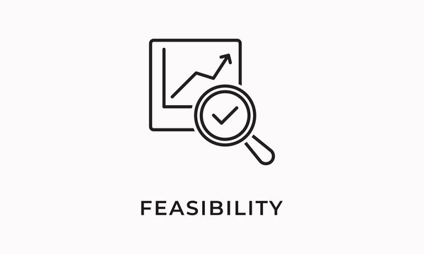 Feasibility Vector Icon Isolated On White Background        