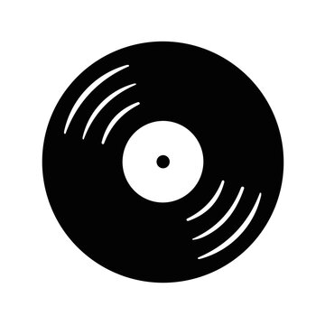 vinyl record isolated vector illustration