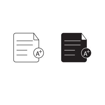 A Plus Grade Document Icon Set