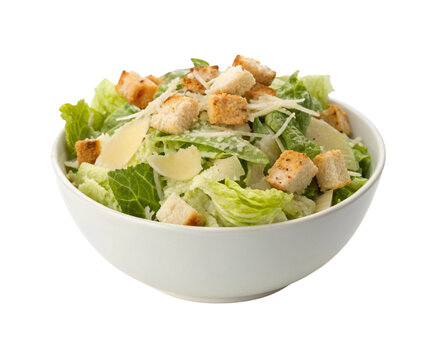Caesar Salad with Shaved Parmesan and Garlic Croutons