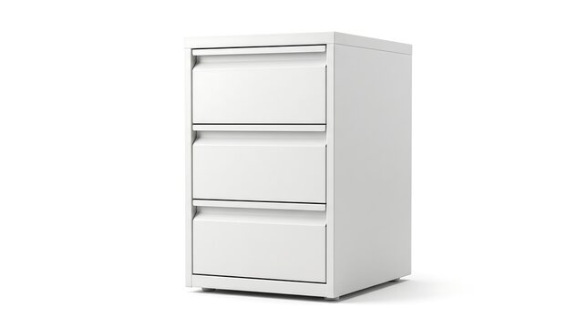 White metal filing cabinet with three drawers office cabinet storage unit drawer unit