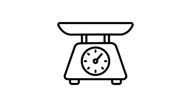 Kitchen weight scale icon for food measurements and cooking precision.