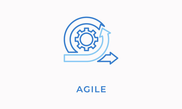 Agile Vector Icon Isolated On White Background        