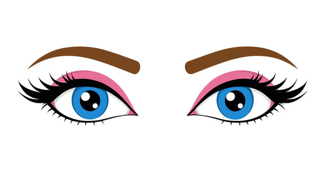 female eyes illustration 