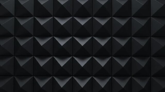 Modern dark geometric wall texture background with a repeating pattern of pyramid shapes and dramatic shadows