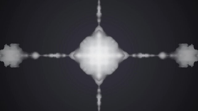 Abstract glowing white smoke ink explosion effect motion graphics background loop