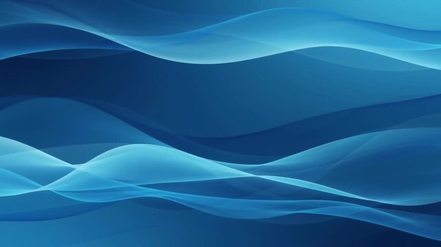 Abstract Flowing Blue Wave Technology Background
