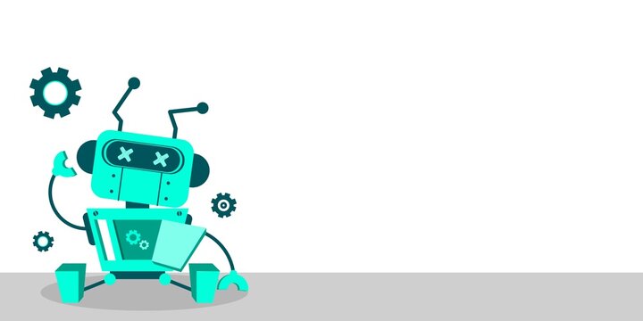 Robot Error Copyspace Illustration for Technology Troubleshooting Problem Solving Design