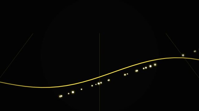 Abstract Swirl of Light: A mesmerizing abstract composition features a golden, sinuous line curving across a dark expanse, interspersed with scattered points of light.