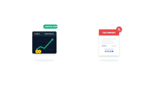 Financial Growth Chart and Tax Report Icons Representing Business and Finance Concepts
