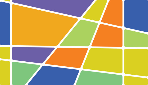 vibrant geometric abstract pattern, colorful mosaic design, composed diverse shapes intersecting lines, creating dynamic visual texture, background element.