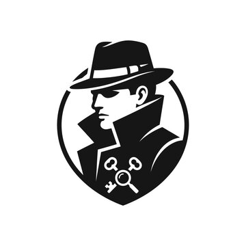 Investigator detective secret agent spy silhouette icon
