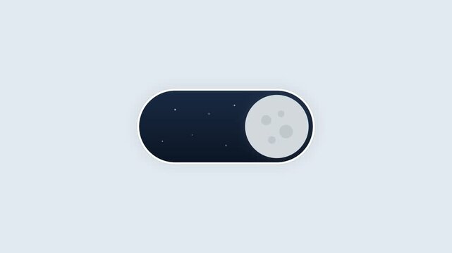 Minimalist Day Night Mode Toggle Switch Animation For Website User Interface To Enable Dark Mode Functionality And Enhance User Experience Design