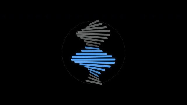 ,Twisting Ribbon Helix Bar Loading Spinner Kinetic Stripes 