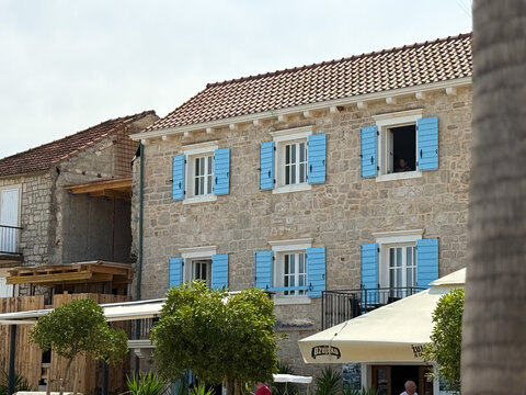 Jelsa village in Hvar Island Croatia Travel Destination  Adriatic Sea, Historic Town and Mediterranean Coast. Beautiful scenery of Hvar Island in Croatia, one of the most popular destinations.