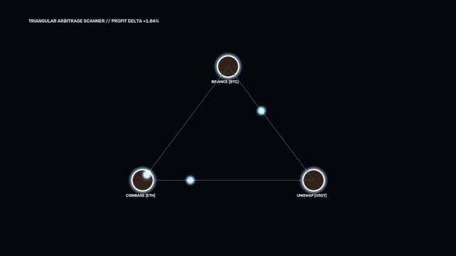 Swiss Platinum Arbitrage Triangular Network Trading Stock Market Motion Graphics Loop