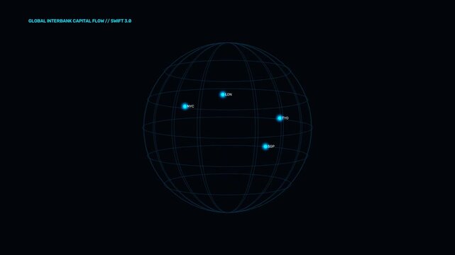 Quant Cyan Global Macro Capital Trading Stock Market Motion Graphics Loop