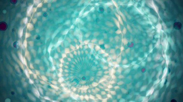 Abstract turquoise water caustics light effect loop animation motion background