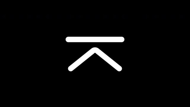 Professional Jump To Top Chevron Arrow UI Navigation Element Black Icon