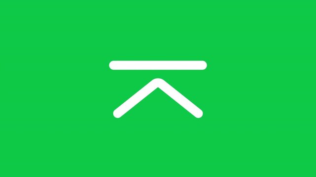 Professional Jump To Top Chevron Arrow UI Navigation Element Green Screen