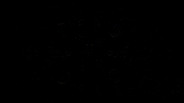 Abstract glowing particles animation background with subtle dark motion graphics loop