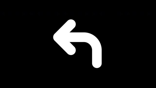 Reply Return Undo Back Arrow Action Vector Graphic Animation Black Icon