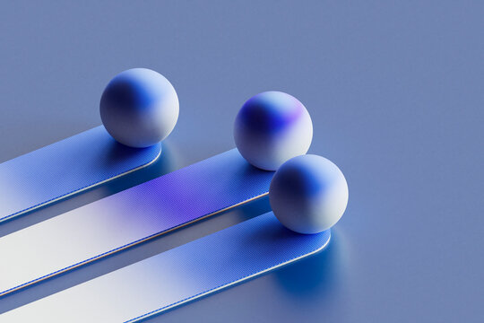 Abstract 3D Business Competition and Performance Concept