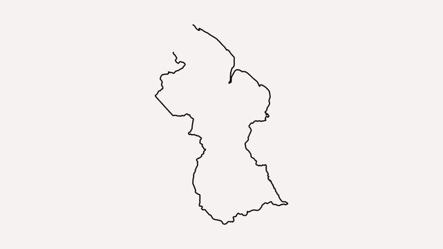 Outline map of french guiana