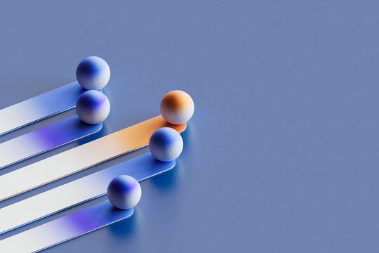 Abstract 3D Business Ranking and Performance Visualization