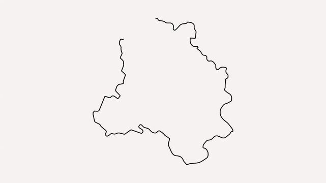 Outline map of the state of jammu and kashmir